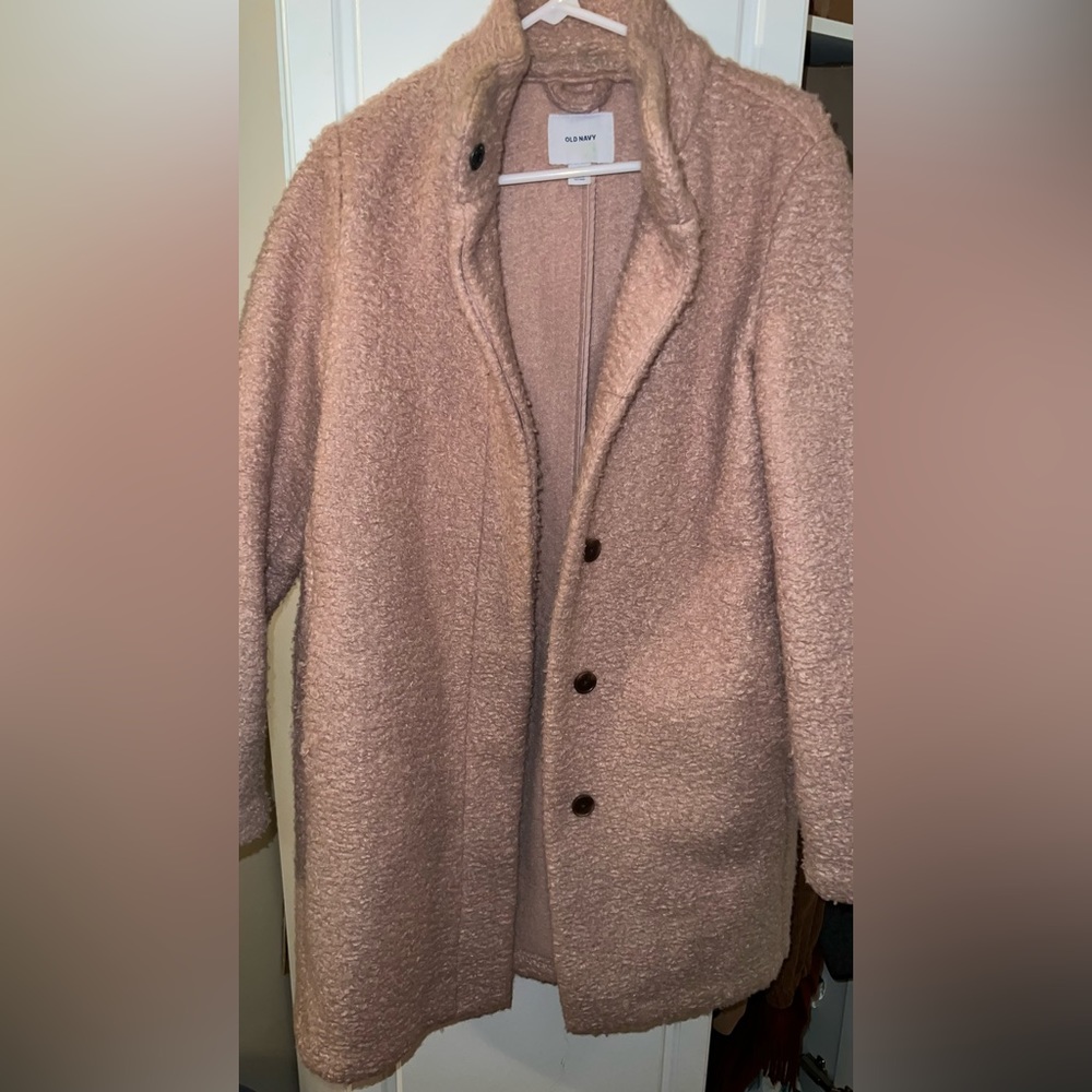 OLD NAVY FURRY LONG COAT. SUPER WARM & COMFY.